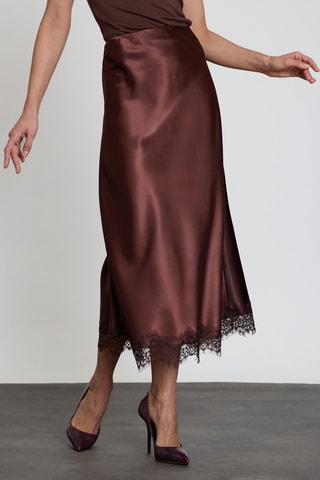 Jupe midi - Marron