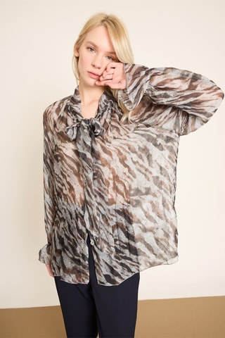 Chemisier relaxed en soie - Multicolore