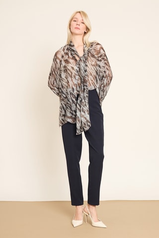 Chemisier relaxed en soie - Multicolore