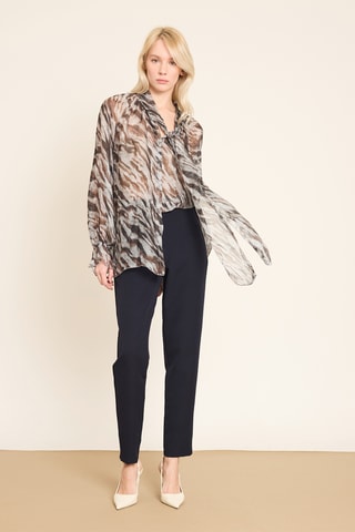 Chemisier relaxed en soie - Multicolore