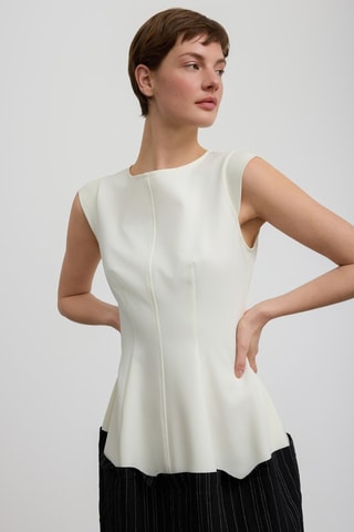 Robe midi - Blanc et noir