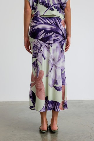 Jupe longue taille haute - Violet