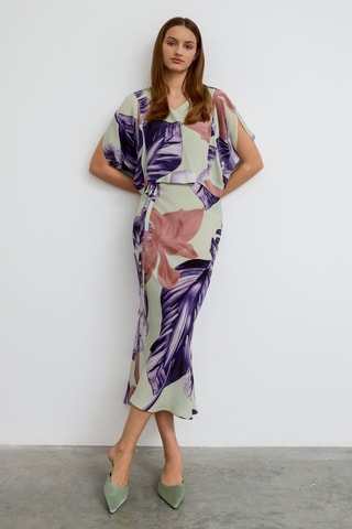 Jupe longue taille haute - Violet