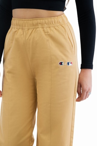 Pantalon straight taille haute - Beige - Beige et bleu