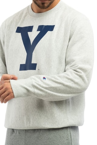 Sweat - Gris clair chiné - Bleu et gris