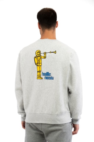 Sweat Beastie Boys - Gris chiné - Bleu, jaune, orange et gris