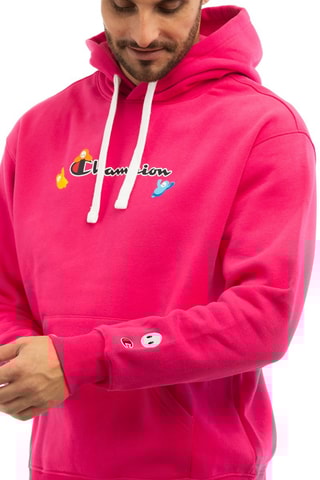 Sudadera con capucha - Negro, amarillo y rosa