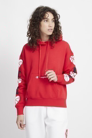Sudadera con capucha - Blanco, negro y rojo
