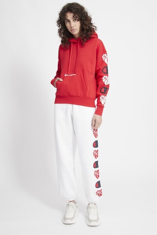 Sudadera con capucha - Blanco, negro y rojo