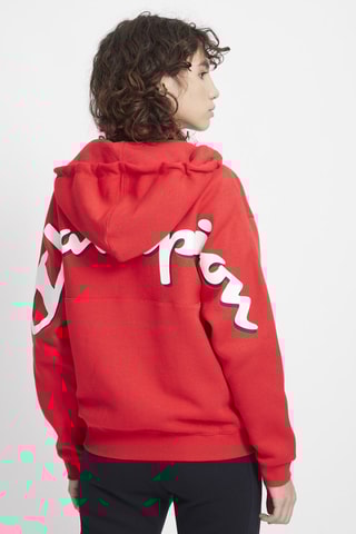 Sudadera con capucha - Blanco, rojo y gris