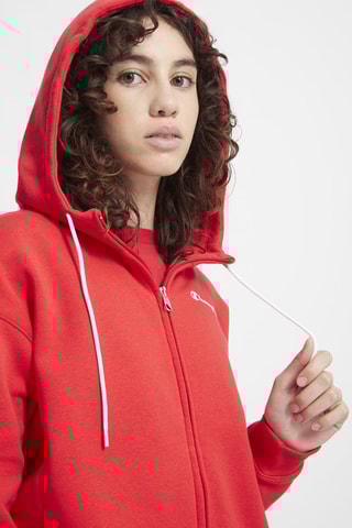 Sudadera con capucha - Blanco, rojo y gris