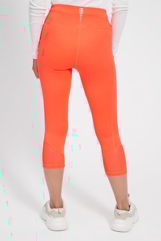 Leggings de atletismo de tiro alto - Blanco y naranja