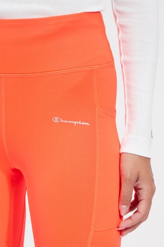 Leggings de atletismo de tiro alto - Blanco y naranja