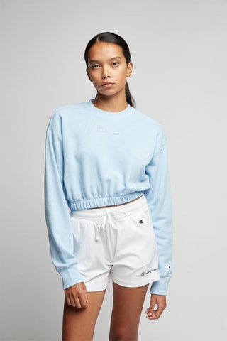 Crop top - Blanco, negro y azul