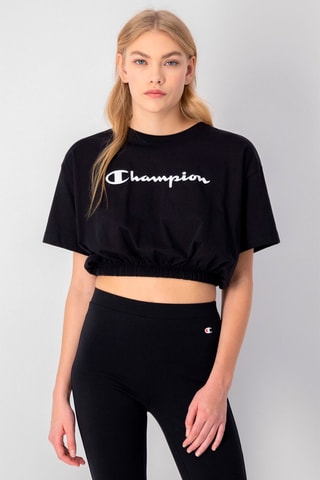 Crop top - Blanco, negro y rojo