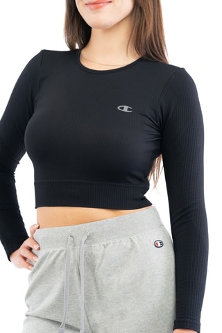 Crop top - Negro y gris