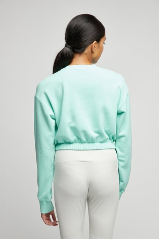 Crop top - Blanco, negro y azul