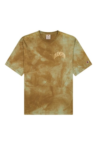 T-shirt tie and dye - Marron - Vert et marron