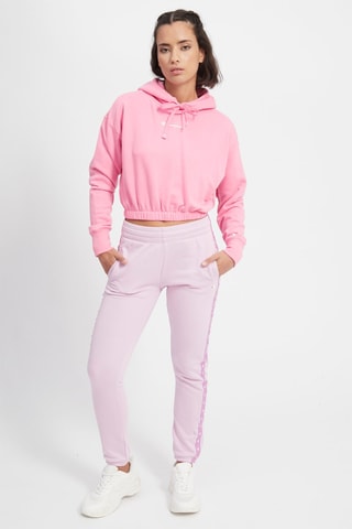 Sudadera con capucha - Blanco, rojo y rosa