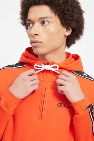 Sudadera con capucha - Blanco, negro, rojo y naranja