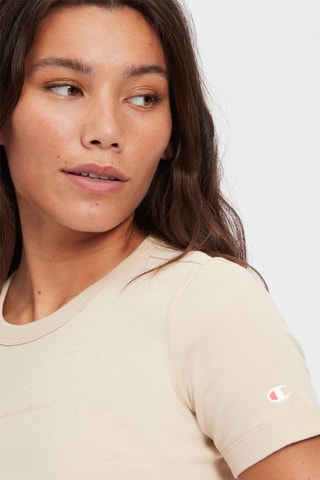 T-shirt - Beige - Blanc, beige et rouge