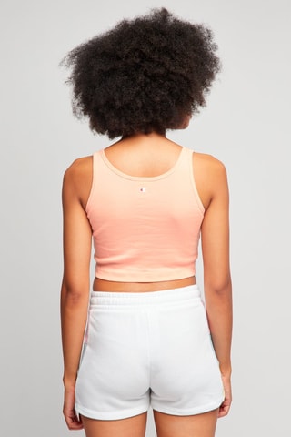Crop top - Blanco, beige y rojo