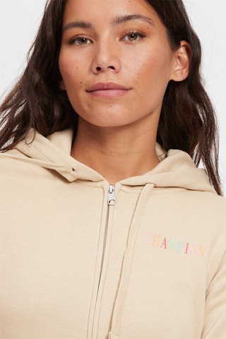 Sudadera con capucha - Beige, rojo y azul