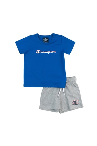 Camiseta y short - Azul y gris