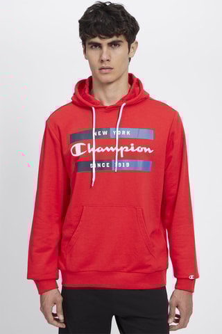 Sudadera con capucha - Blanco, rojo y azul
