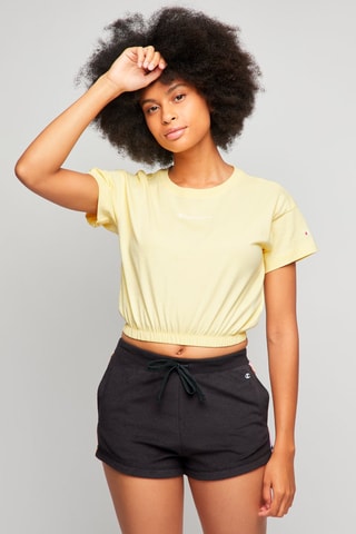 Crop top - Blanco, rojo y amarillo