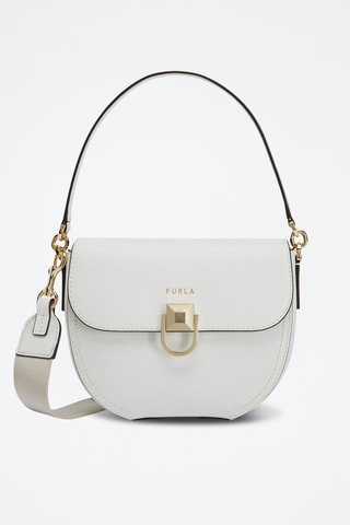 Sac porté épaule en cuir de veau - Blanc