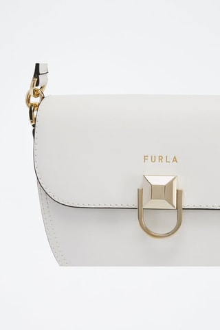 Sac porté épaule en cuir de veau - Blanc