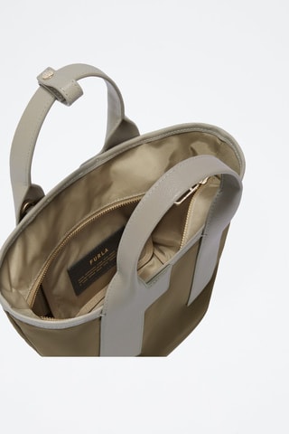 Sac à main en cuir - Kaki et gris clair