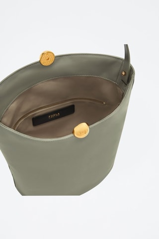 Sac seau en cuir de veau - Kaki