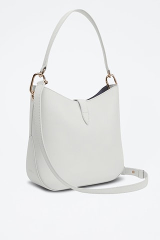 Sac porté épaule en cuir de veau Sirena S - Blanc