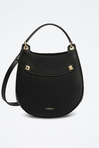 Sac à main en cuir de veau Mini Afrodite - Noir