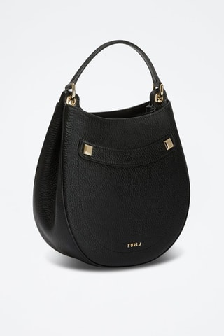 Sac à main en cuir de veau Mini Afrodite - Noir