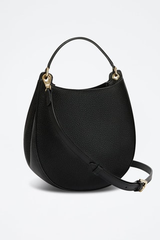 Sac à main en cuir de veau Mini Afrodite - Noir