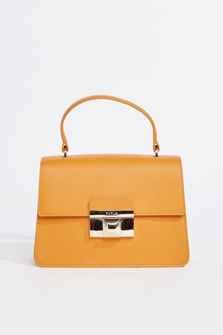 Sac à main en cuir de veau - Moutarde