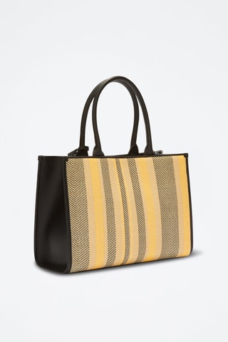 Cabas en cuir de veau de veau - Jaune et noir