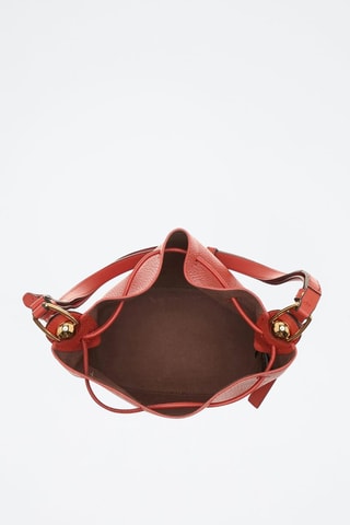 Sac seau en cuir de veau - Rouge