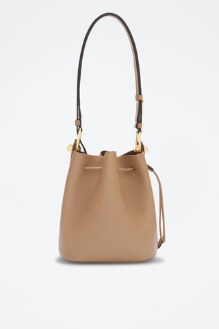 Sac seau en cuir de veau - Marron clair