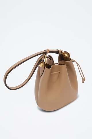 Sac seau en cuir de veau - Marron clair