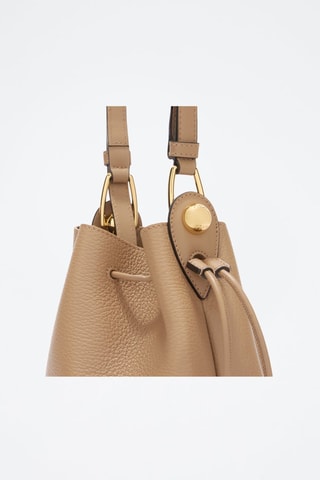 Sac seau en cuir de veau - Marron clair