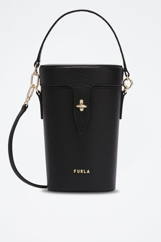 Sac seau en cuir de veau- Noir