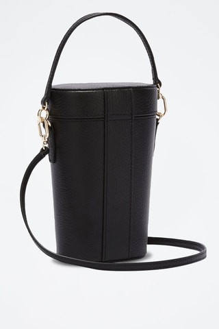 Sac seau en cuir de veau- Noir