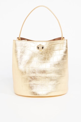 Sac seau en cuir de veau Danae - Doré
