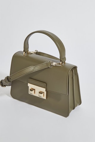 Sac à main en cuir Bella Mini - Kaki