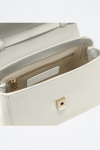 Sac à main en cuir Meridiana Mini - Ecru