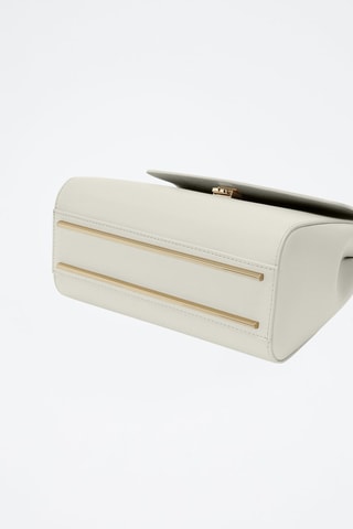 Sac à main en cuir Meridiana Mini - Ecru